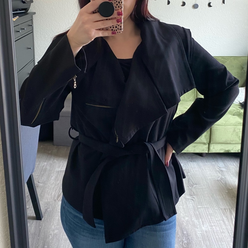 Finley Zipper Wrap Moto Jacket